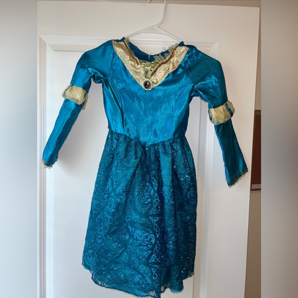 Disney Brave Blue & Gold Glitter Dress Up Costume